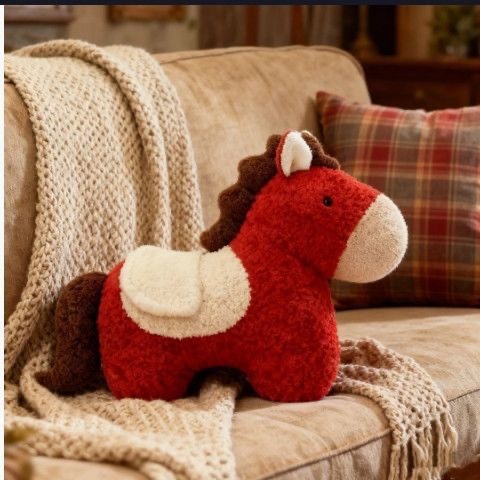 Plush Throw Pillow Spring Festival Horse Year New Decorative Ornaments - Image 7