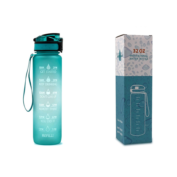 1L Tritan Water Bottle With Time Marker Bounce Cover Motivational Water Bottle Cycling Leakproof Cup For Sports Fitness Bottles - Image 35