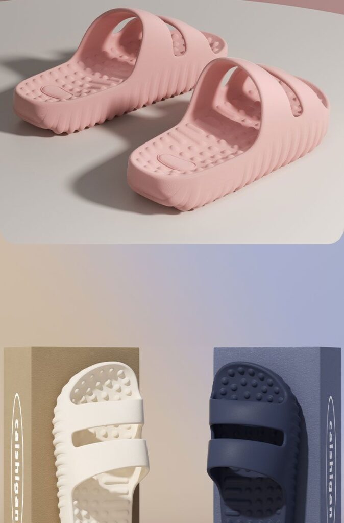 Thick-soled Massage Slippers Indoor Home Use Non-slip And Quiet EVA Material Deodorizing