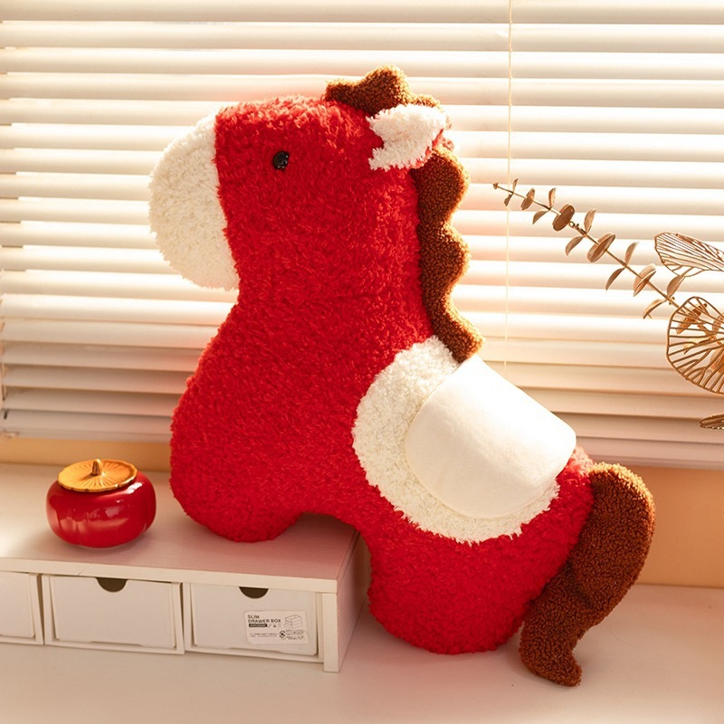 Plush Throw Pillow Spring Festival Horse Year New Decorative Ornaments - Image 2