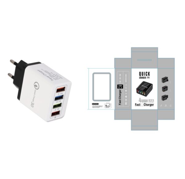 USB Charger Quick Charge 3.0 4 Phone Adapter For Tablet Portable Wall Mobile Charger Fast Charger - Image 26