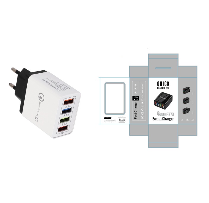 USB Charger Quick Charge 3.0 4 Phone Adapter For Tablet Portable Wall Mobile Charger Fast Charger - Image 26