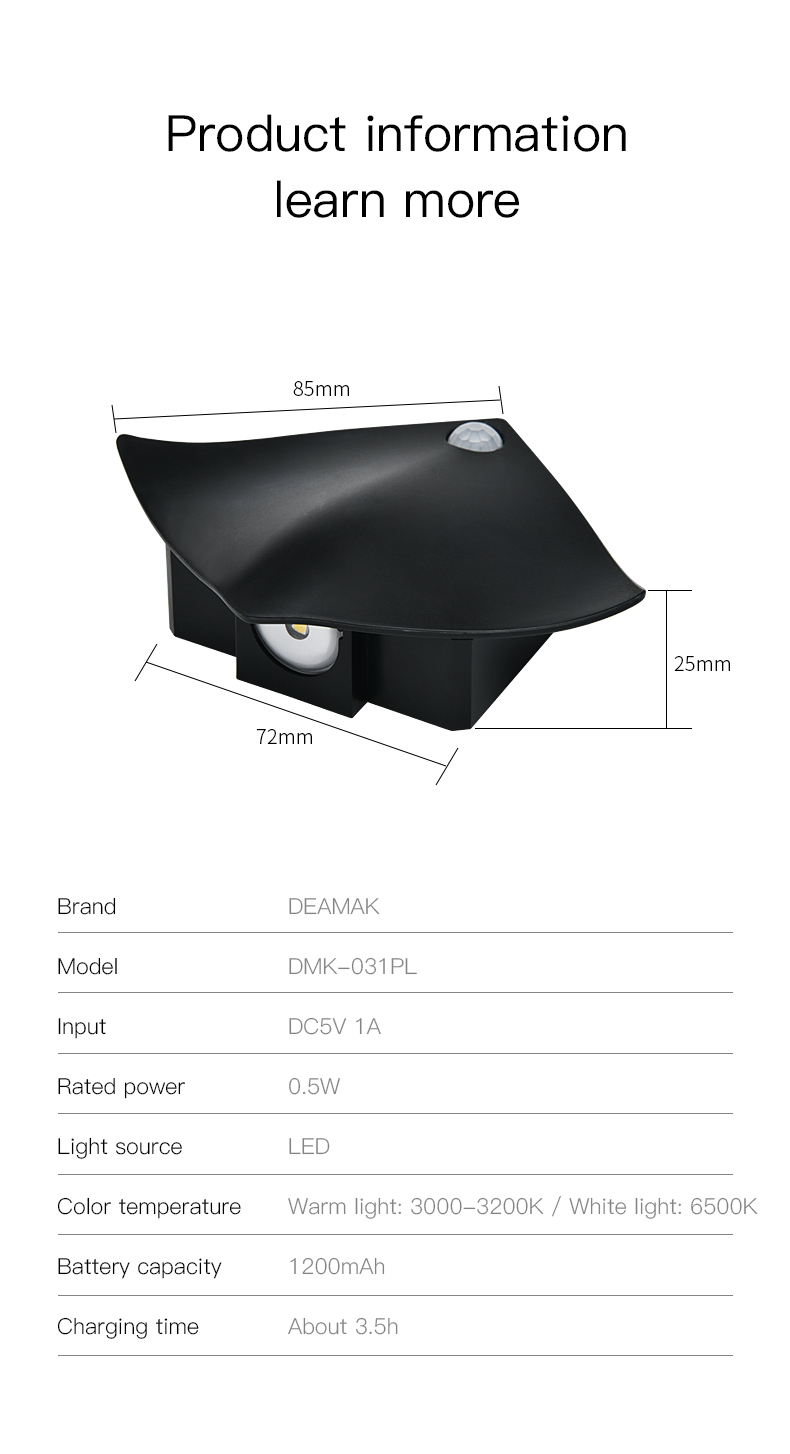 Wireless USB Rechargeable Decor Wall Lamp Human Body Sensing Home Decor Night Lights Bedroom Porch Balcony Corridor Decor Lamps - Image 13