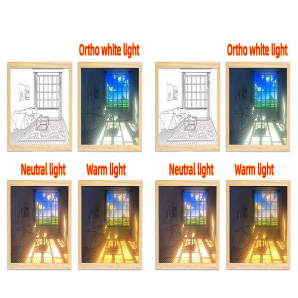 Illuminated Picture LED Decorative Light Painting Bedside Picture Style Creative Modern Simulate Sunshine Drawing Night Light Gift - Image 100
