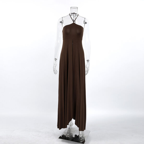Halter-neck Sleeveless Strapless High Slit Dress - Image 2