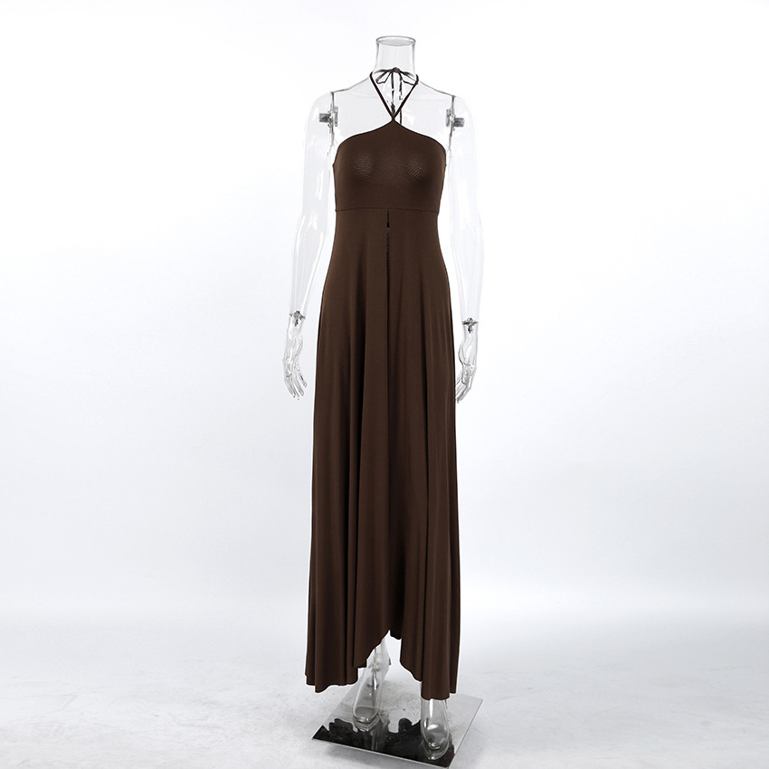 Halter-neck Sleeveless Strapless High Slit Dress - Image 2