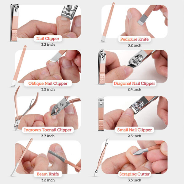 Professional Scissors Nail Clippers Set Ear Spoon Dead Skin Pliers Nail Cutting Pliers Pedicure Knife Nail Groove Trimmers - Image 22