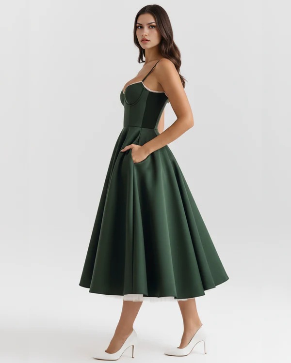 Women's Casual Lace-Patchwork Fishtail Dress - Image 14
