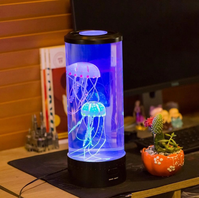 LED Jellyfish Aquarium Lamp Night Light USB Powered - Image 8