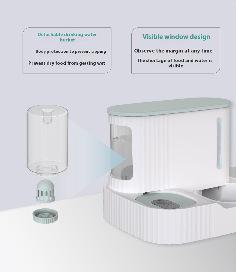 Cat Automatic Drinking Fountain Feeder Integrated Water Feeder Pet Supplies - Image 6