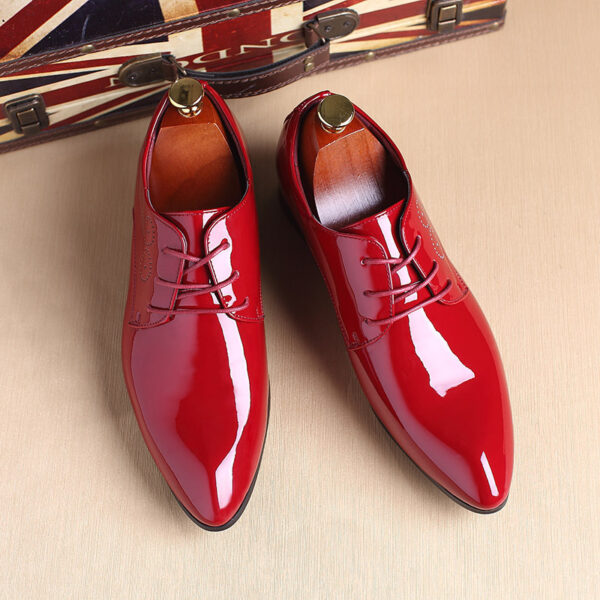 Men Leather Shoes Men Business Casual Dress Shoes Business Casual Leather Shoes Slip-on Black Driving Shoe For Men - Image 34