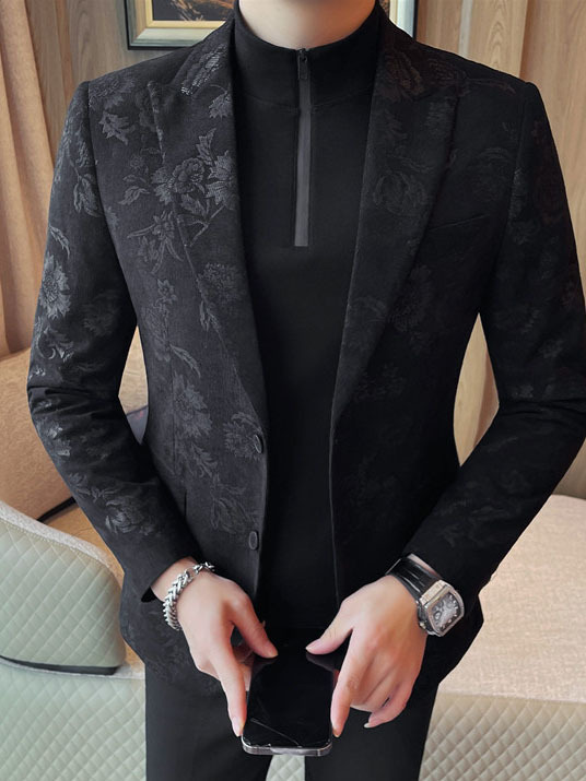 Men's Slim Fit Floral Print Casual Balzers - Image 5