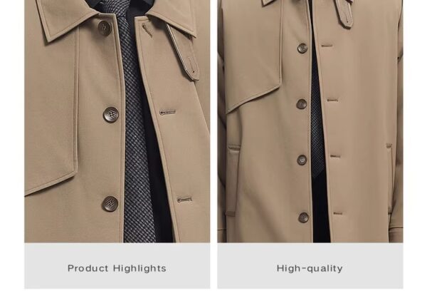 Men's Mid-Length Down Jacket For Winter - Image 33
