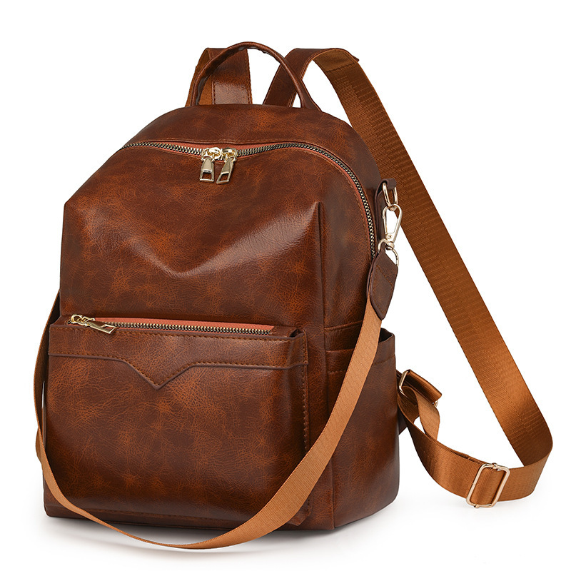 Korean-style Soft PU Large-Capacity Versatile SpringSummer New Arrival Womens Travel Backpack