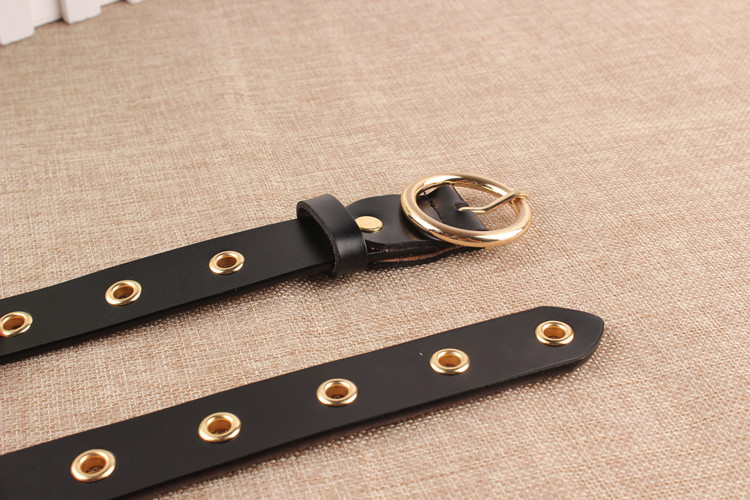 Classic Round Buckle No Hole Belt - Image 10
