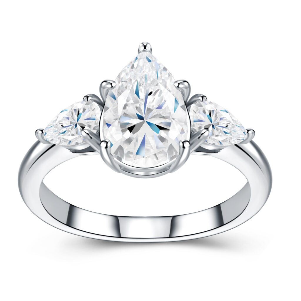 Engraved With Top-quality Moissanite, This Luxurious And Fashionable Minimalist Jewelry Set Features Exquisite Silver Accessories For Ladies. Made Of S925 Silver With Electroplated Platinum.