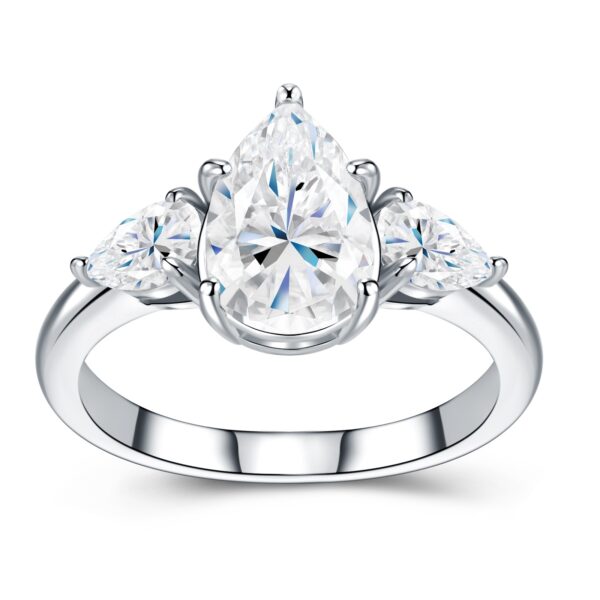Engraved With Top-quality Moissanite, This Luxurious And Fashionable Minimalist Jewelry Set Features Exquisite Silver Accessories For Ladies. Made Of S925 Silver With Electroplated Platinum. - Image 6