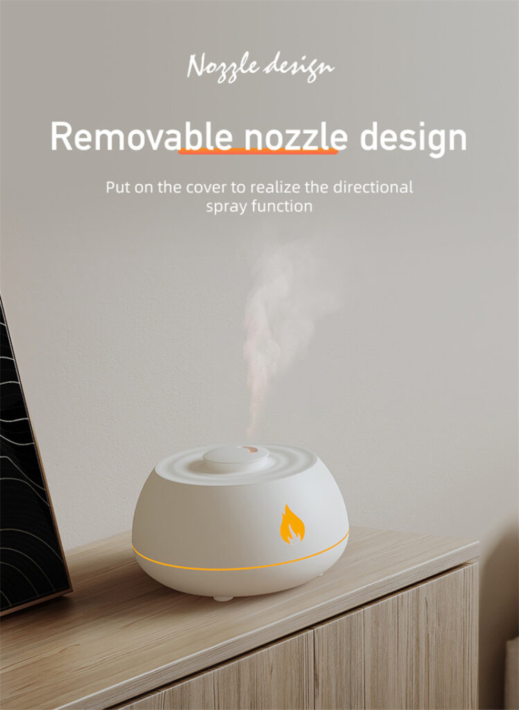 Flame Humidifier Aromatherapy Diffuser 7 Colors Light Home Air Humidifier 130ML USB Room Fragrance Essential Oil Diffuser