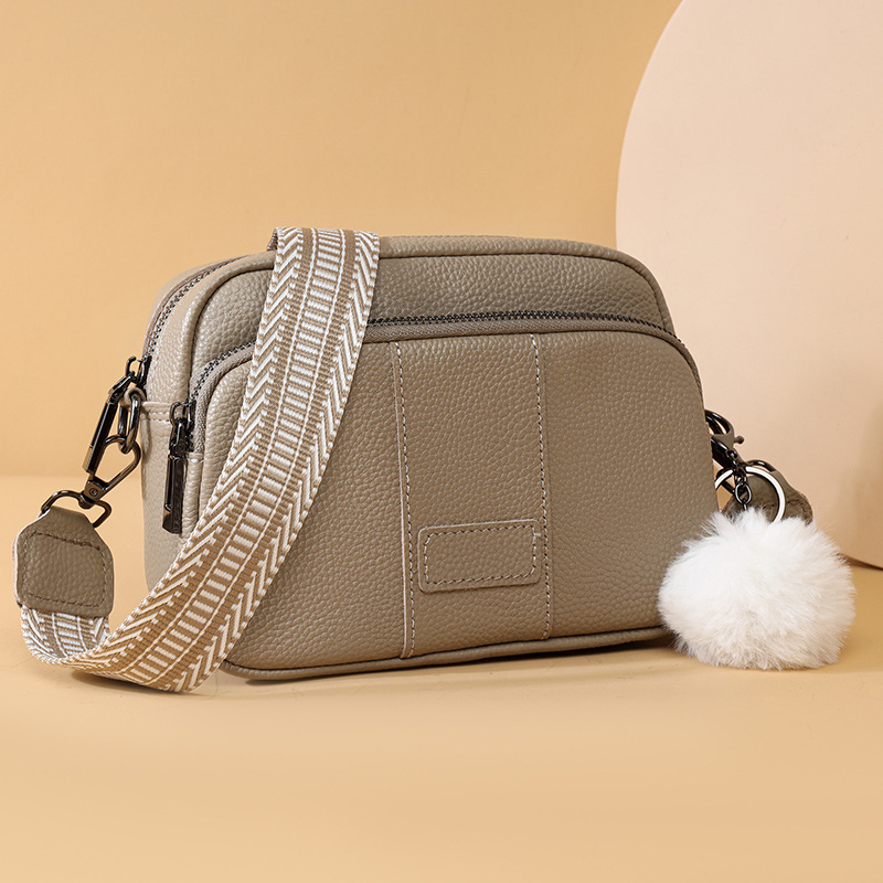 Genuine Leather Womens New Trendy Fashionable Versatile Single-shoulder Bag - Image 1