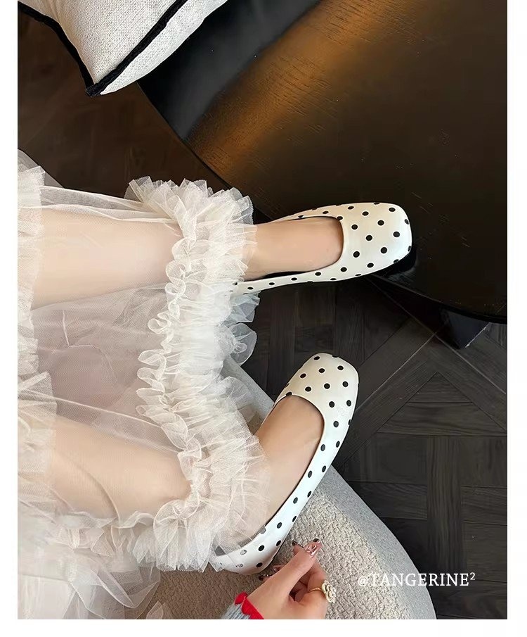 2026 Spring Retro Ballet Flats For Women-French Square Toe Slip-On Loafers, Vintage Grandma Shoes - Image 4