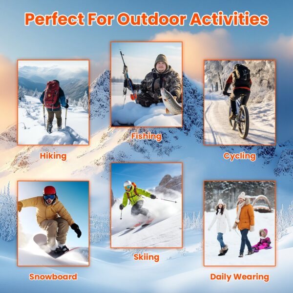 1Pc  Winter Heated Pants For Men Women With 12 Heating Zones 5V USB Powered Heating Trouser With 3 Heating Levels Machine Washable For Outdoor Winter Activities Unisex - Image 5