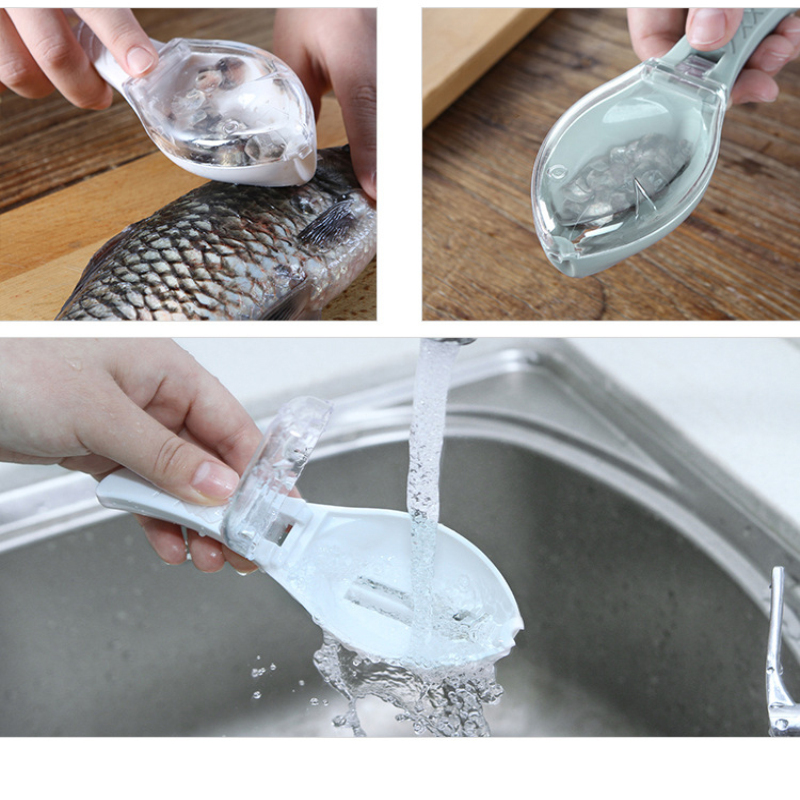 Fish Skin Brush Scraping Fish Scale Brush Grater Quick Disassembly Fish Knife Cleaning Peeling Skin Scraper Scraper Fish Scaler Kitchen Tools - Image 17