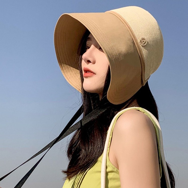 Sunshade Dome Wide-brimmed Face-covering Bucket Hat - Image 1