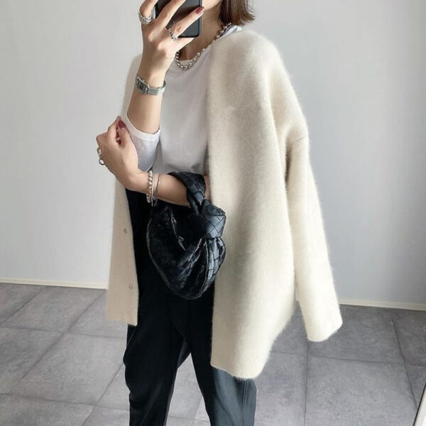 Women's Loose-fit Cardigan Coat - Image 11