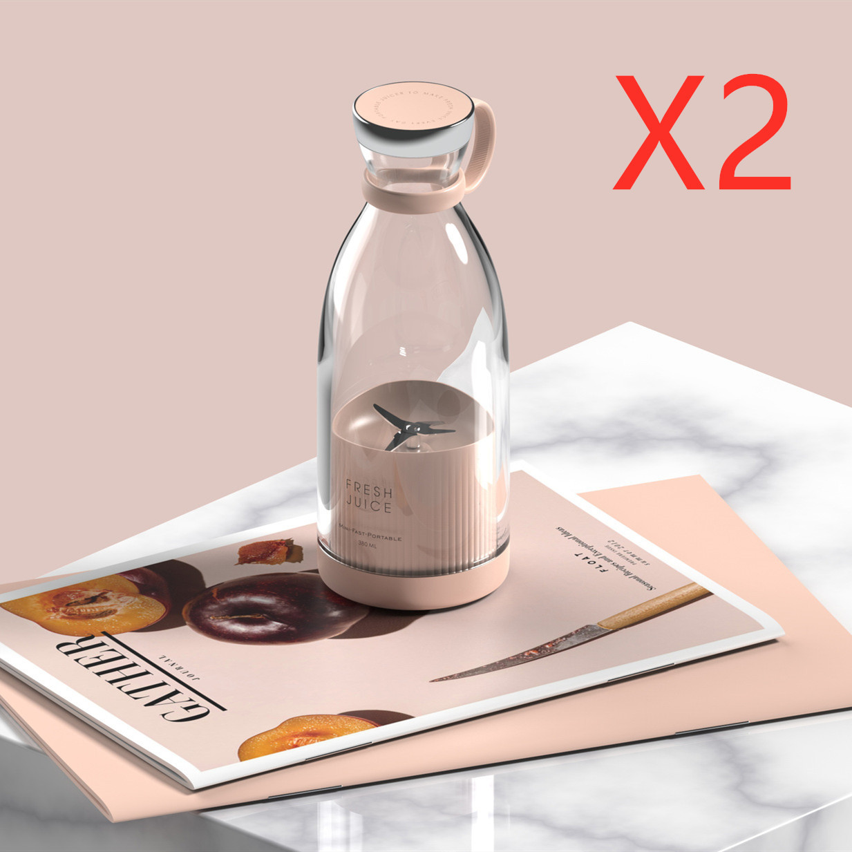 350ML Electric Juicer Blender Mixer USB Rechargeable Machine Household Portable Blender Maker Cup Kitchen Tool Kit - Image 14