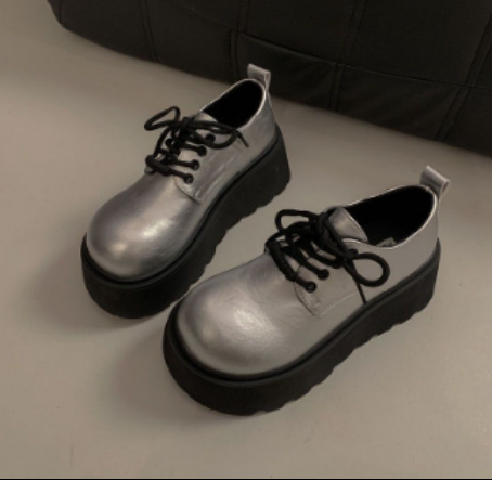 Women's Thick-Soled Retro British-Style Lace-Up Casual Shoes - Image 38