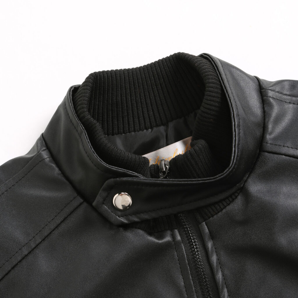 Mens Winter Warm Zip-Up Stand Collar Slim-Fit Leather Jacket Coats