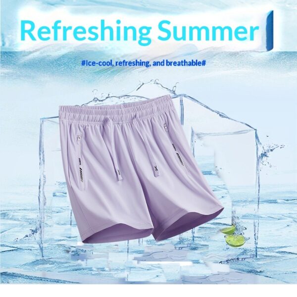 Quick-drying Loose-fitting Mens Sporty Casual Pants Thin Ice Silk Fabric - Image 46