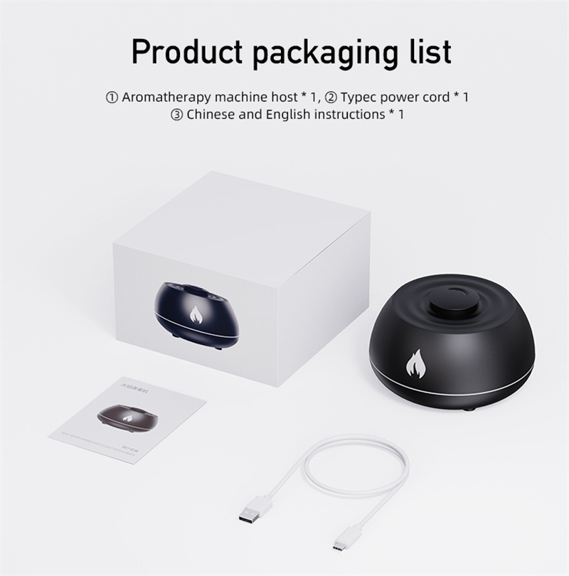Flame Humidifier Aromatherapy Diffuser 7 Colors Light Home Air Humidifier 130ML USB Room Fragrance Essential Oil Diffuser - Image 14
