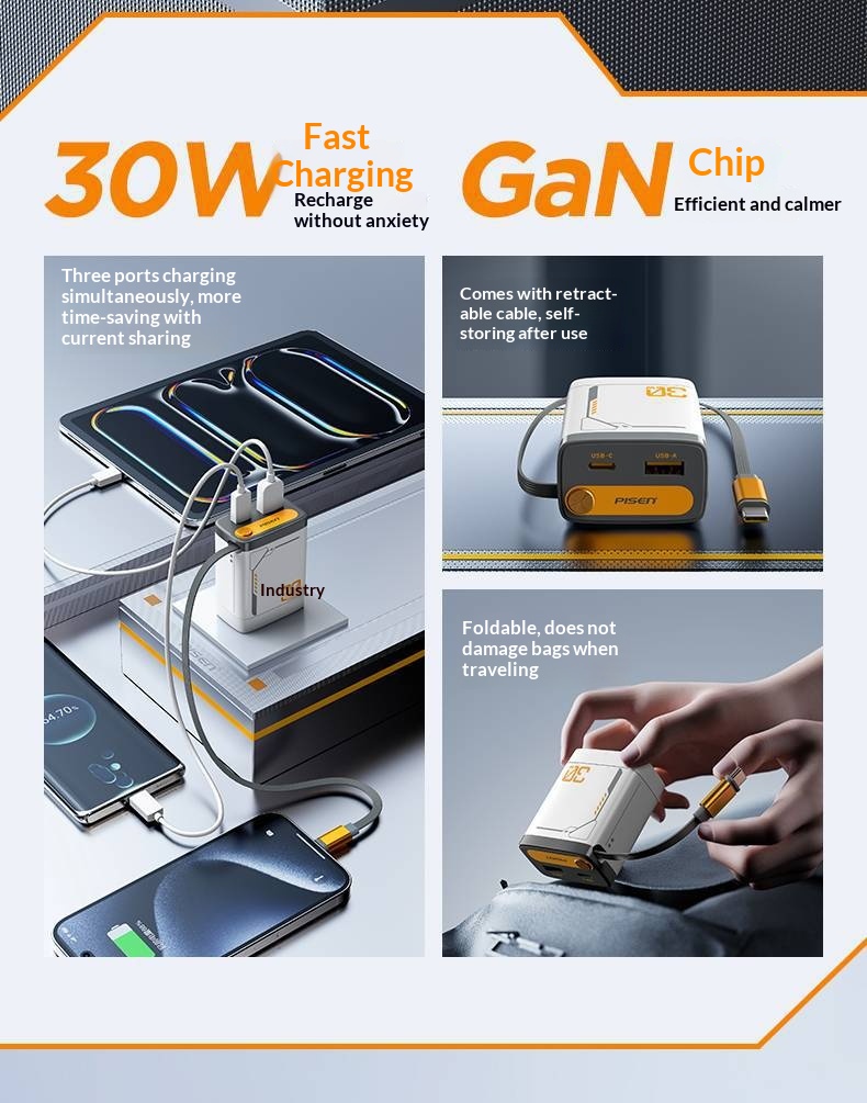 Gallium Nitride Charger With Built-in Cable - Image 10