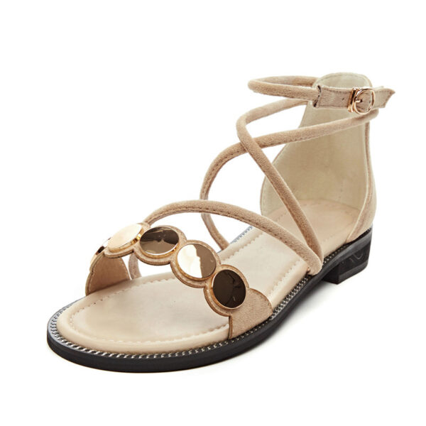 Large Size Sandals 40-41-43 Fat Feet Fat Mm Widened Women's Shoes Flat Bottom - Image 3