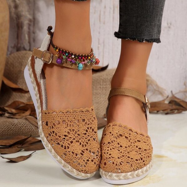 Women's Outerwear Hemp Rope Lace Casual Sandals - Image 10