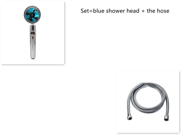 Shower Head Water Saving Flow 360 Degrees Rotating With Small Fan ABS Rain High Pressure Spray Nozzle Bathroom Accessories - Image 108