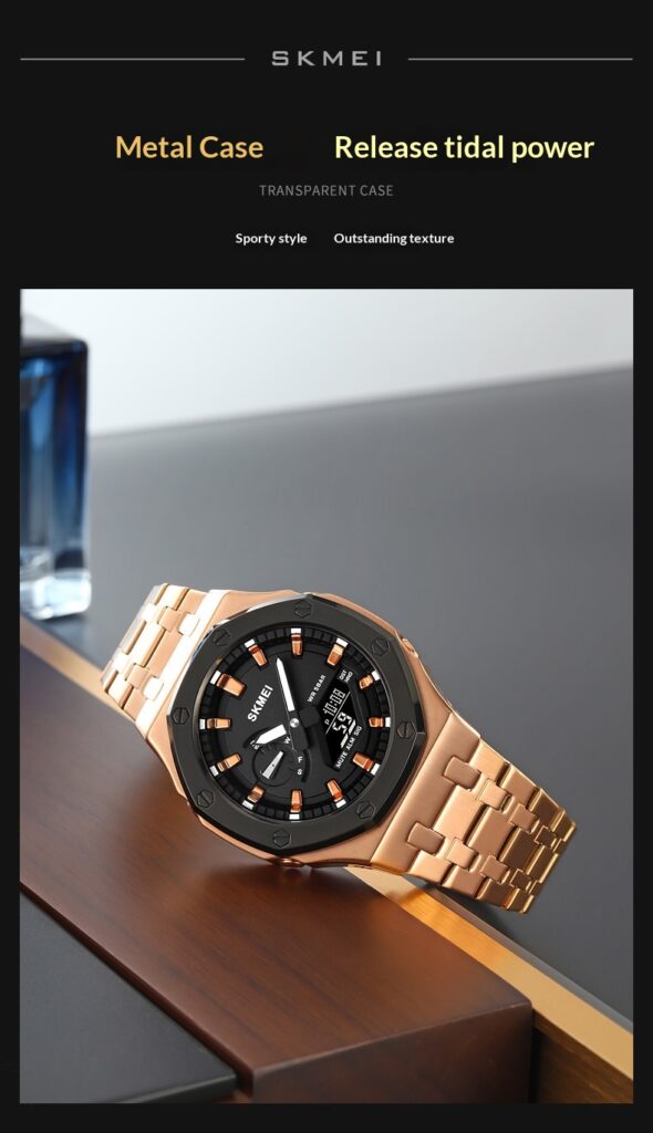 Men's Creative Multifunction Dual-Display Business Electronic Watch