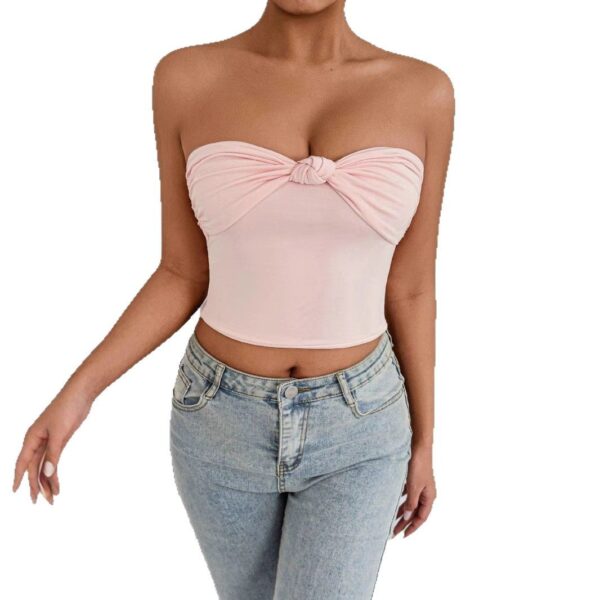 Women's Push-Up Tube Top With Midriff Exposed - Image 3
