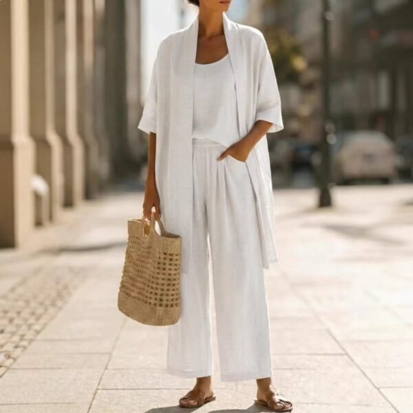 Resort-style Cozy And Casual Three-piece Set