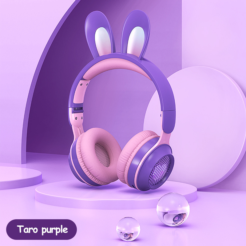 Rabbit Ear Headphones Wireless Luminous Extendable Wheat Headphones - Image 27