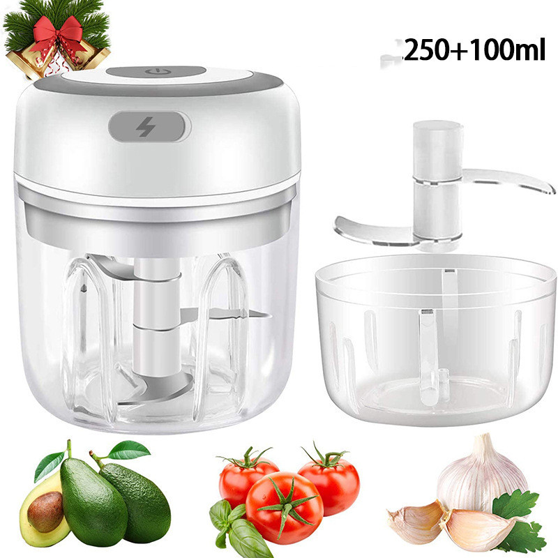 Mini Electric Garlic Chopper USB Charging Ginger Masher Machine Sturdy Durable Chili Vegetable Crusher Kitchen Tool - Image 18
