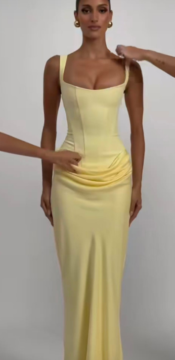 Elegant Strapless Long White Slip Dress For Women - Image 5