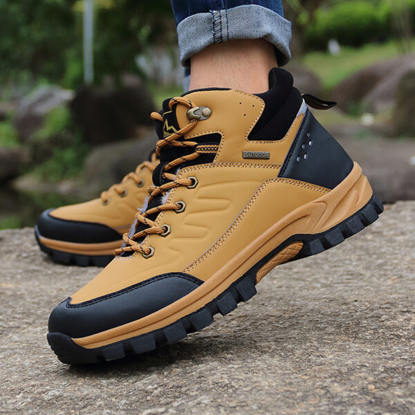 Men's Outdoor Hiking Boots High-top Single-layer Shoes - Image 8