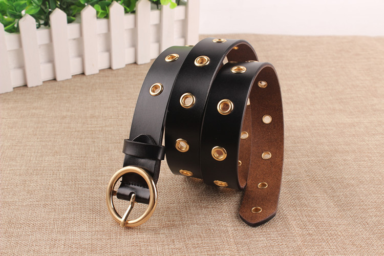Classic Round Buckle No Hole Belt - Image 11