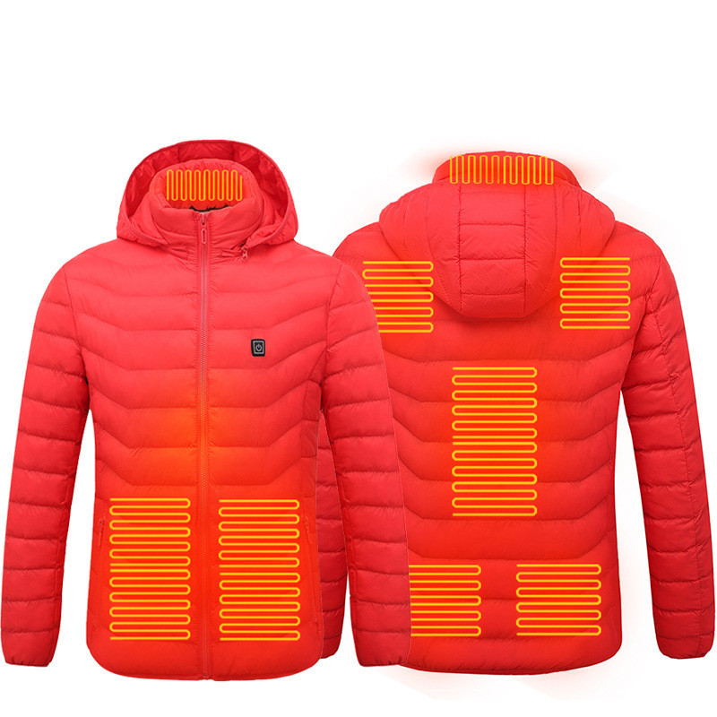 Men Heated Puffer Jacket Electric Heating Coat Insulated Hood Windbreaker 9Heat Zones - Image 26