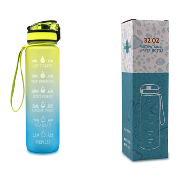 1L Tritan Water Bottle With Time Marker Bounce Cover Motivational Water Bottle Cycling Leakproof Cup For Sports Fitness Bottles - Image 60