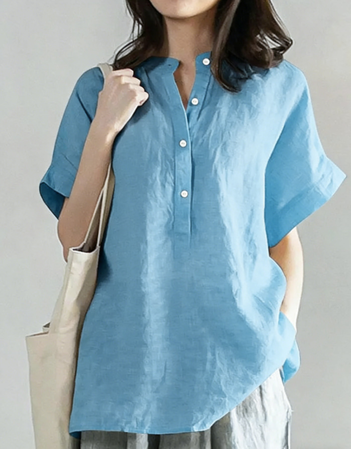 Mid-length And Long-sleeve Chic Casual Loose-fit T-shirt - Image 4