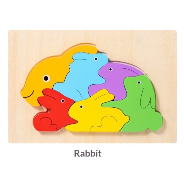 Wooden Dinosaur Animal Shape-Matching Grasping Board For Early Childhood Learning - Image 3