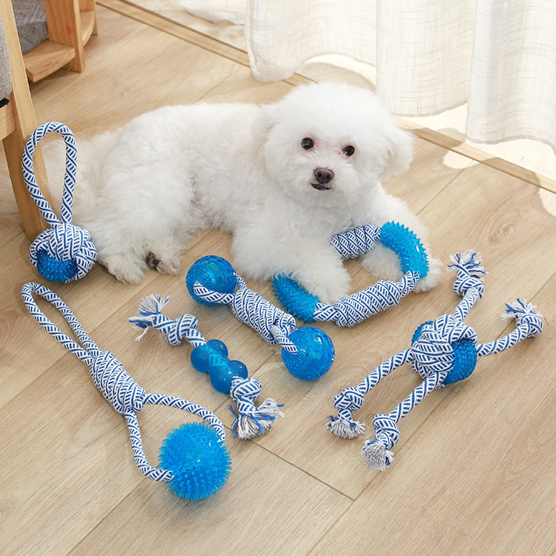 Ocean Series Cotton Rope Dog Toy TPR Pet Molar And Bite Resistant Products - Image 5